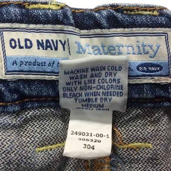 Old Navy Maternity Jean Skirt Women’s Sz S Back Elastic Waist Pockets Low Rise - Picture 5 of 6